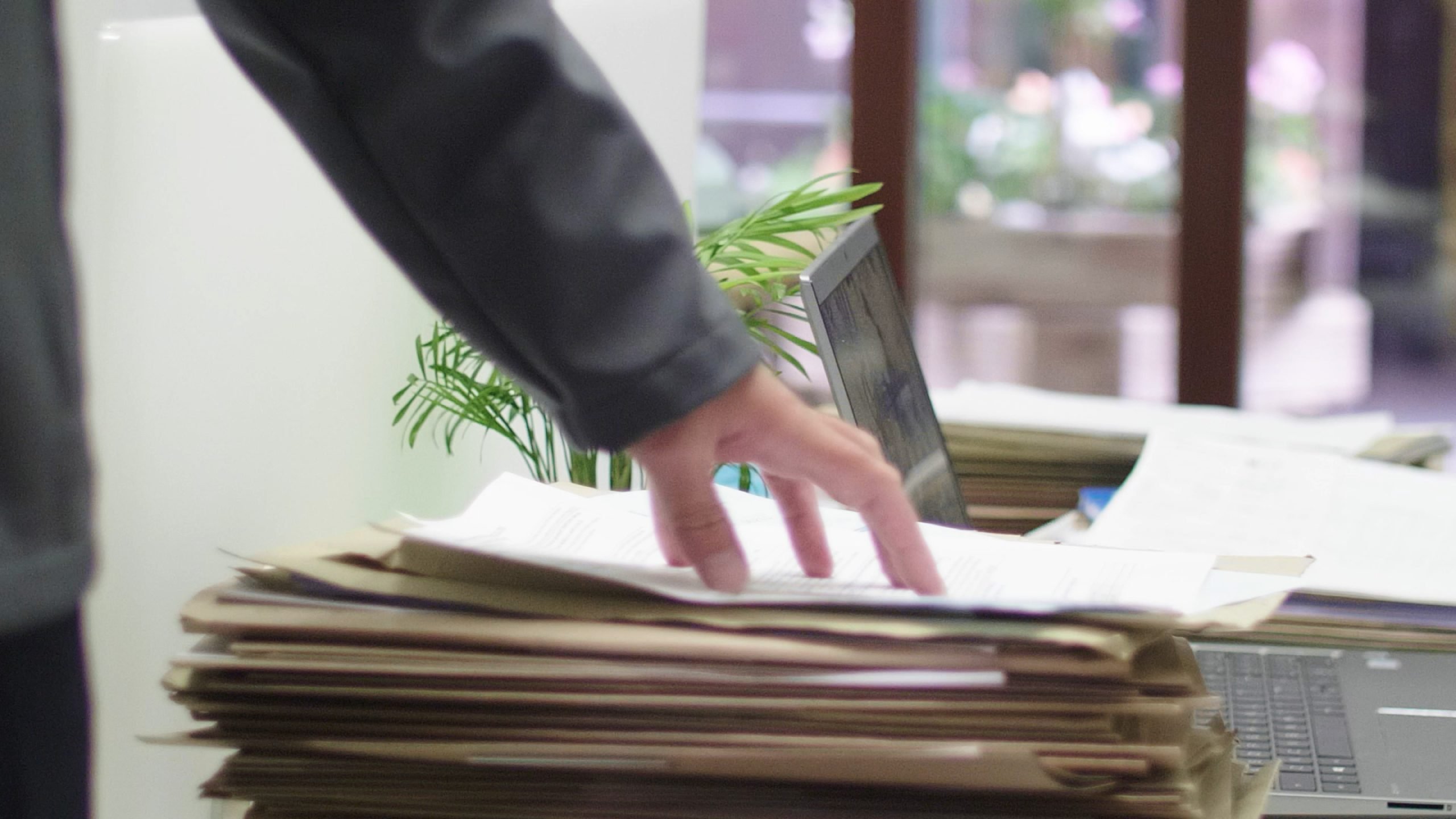 Paper records prepared for scanning