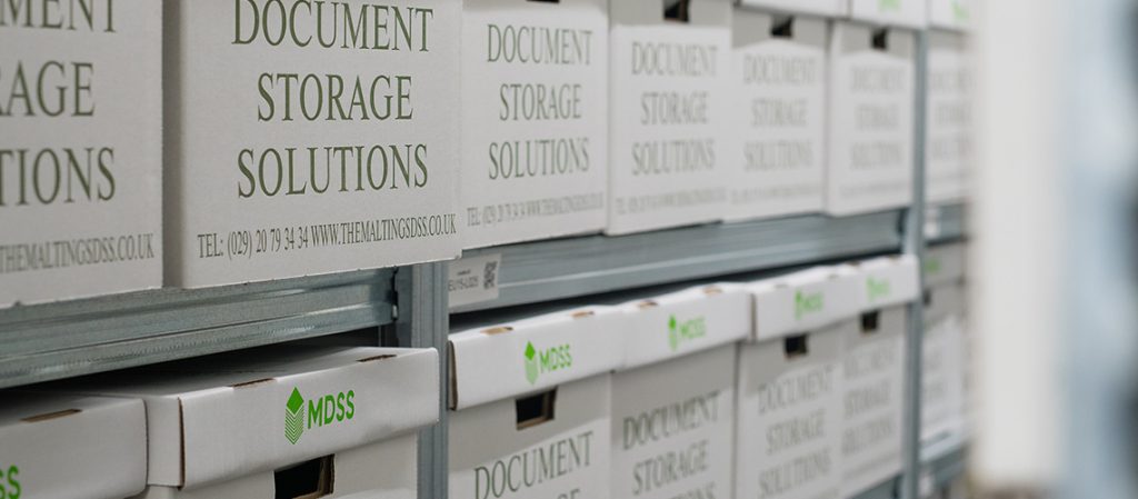 Archived business records in secure storage