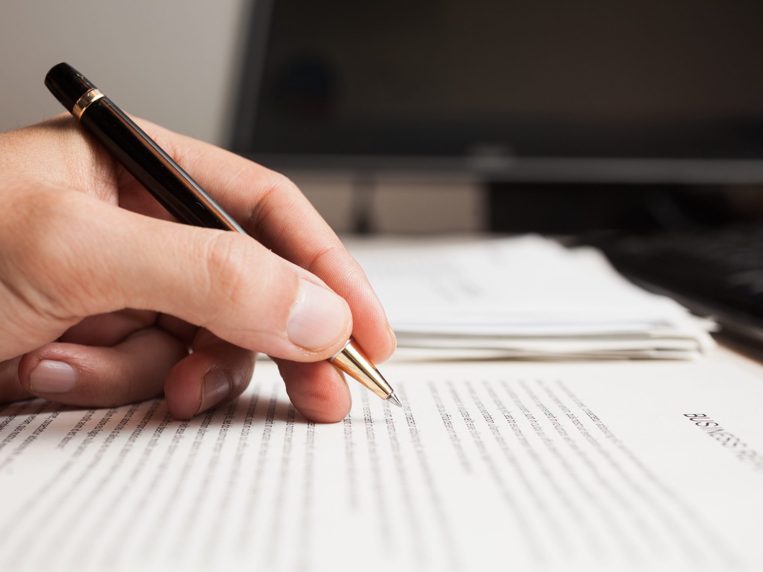 Hand writing document